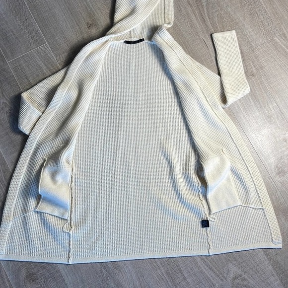 JENNI KAYNE Wool Cashmere Blend Hooded Open Front Duster Cardigan Womens Size XS - Picture 8 of 10